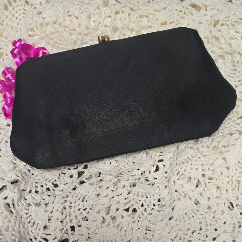Morris Moskowitz Black Evening Clutch Bag